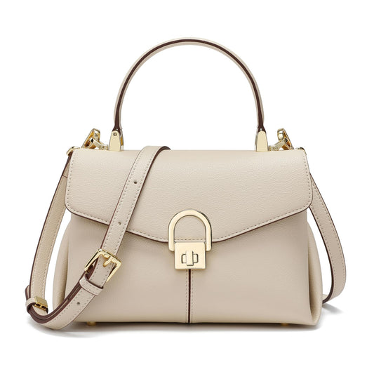 Top Handle Bag Small Purses and Handbags for Women Fashion Leather Shoulder Bag,Purses for Women,Metal Button Lock.