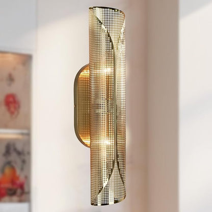 Modern Curved Sconce, Curved Metal Wall Light, Brushed Brass Vanity Light Beside/Over Mirror, Wall Sconce for Living Room, Bedroom