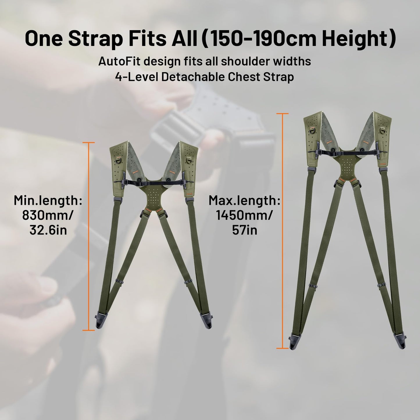 PGYTECH Camera Strap Master, Dual Shoulder Harness for 3 Cameras, 60mm Leather Ergonomic Shoulder Pad, Adjustable Camera Harness for Professional Photographers, DSLR/Mirrorless Camera Straps, Black