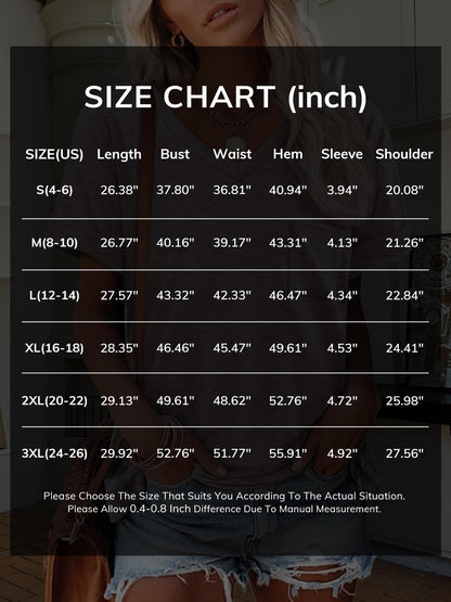 ATHMILE Womens T Shirts 2024 Short Sleeve V-Neck Shirts Cute Fit Summer Casual Tee Tops S-XXL Army Green