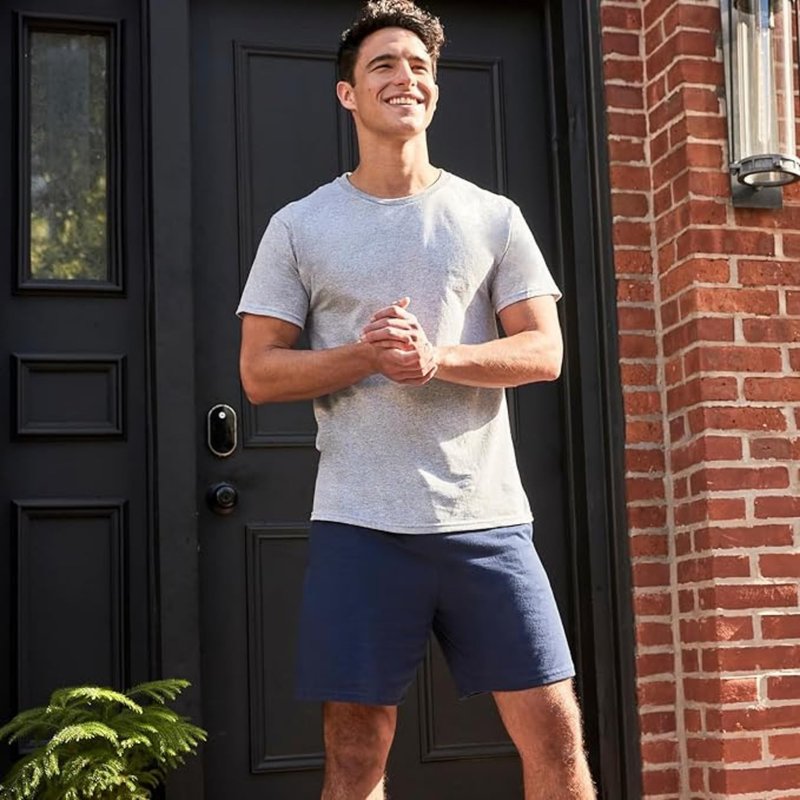 Hanes Mens Jersey Cotton With Pocket Workout-and-training-shorts, Black, XX-Large US, O8790
