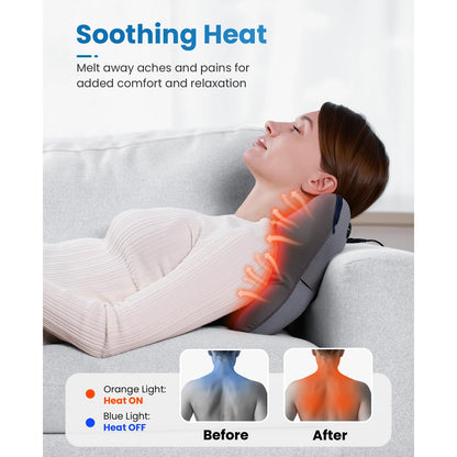 BOB AND BRAD Cordless Back Massager with Heat FSA Eligible HSA Eligible, Shiatsu Neck Massager for Pain Relief Deep Tissue, 3D Kneading Massage Pillow for Pain Relief, Birthday Gifts for Women Men