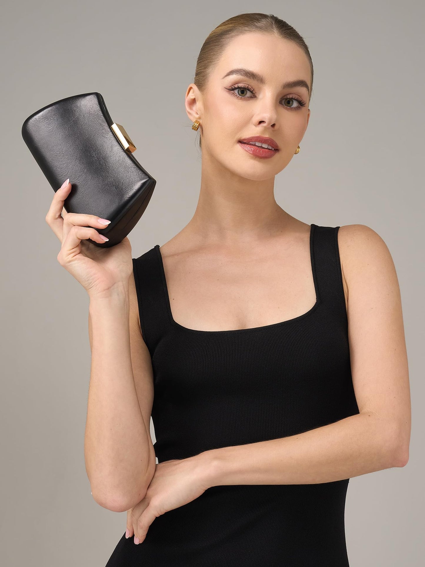 CHUNLI Dressy Clutch Purses for Women Formal PU Leather Bags Evening Clutch Handbag for Weddings, Proms, and Parties