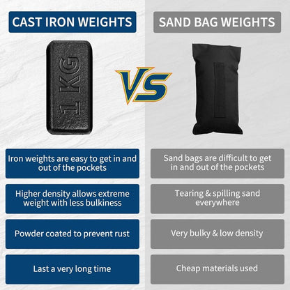 Adjustable Weighted Vest - 25/35/45 Lbs for Men | Pocket & Reflective Strips, Solid Iron Weights