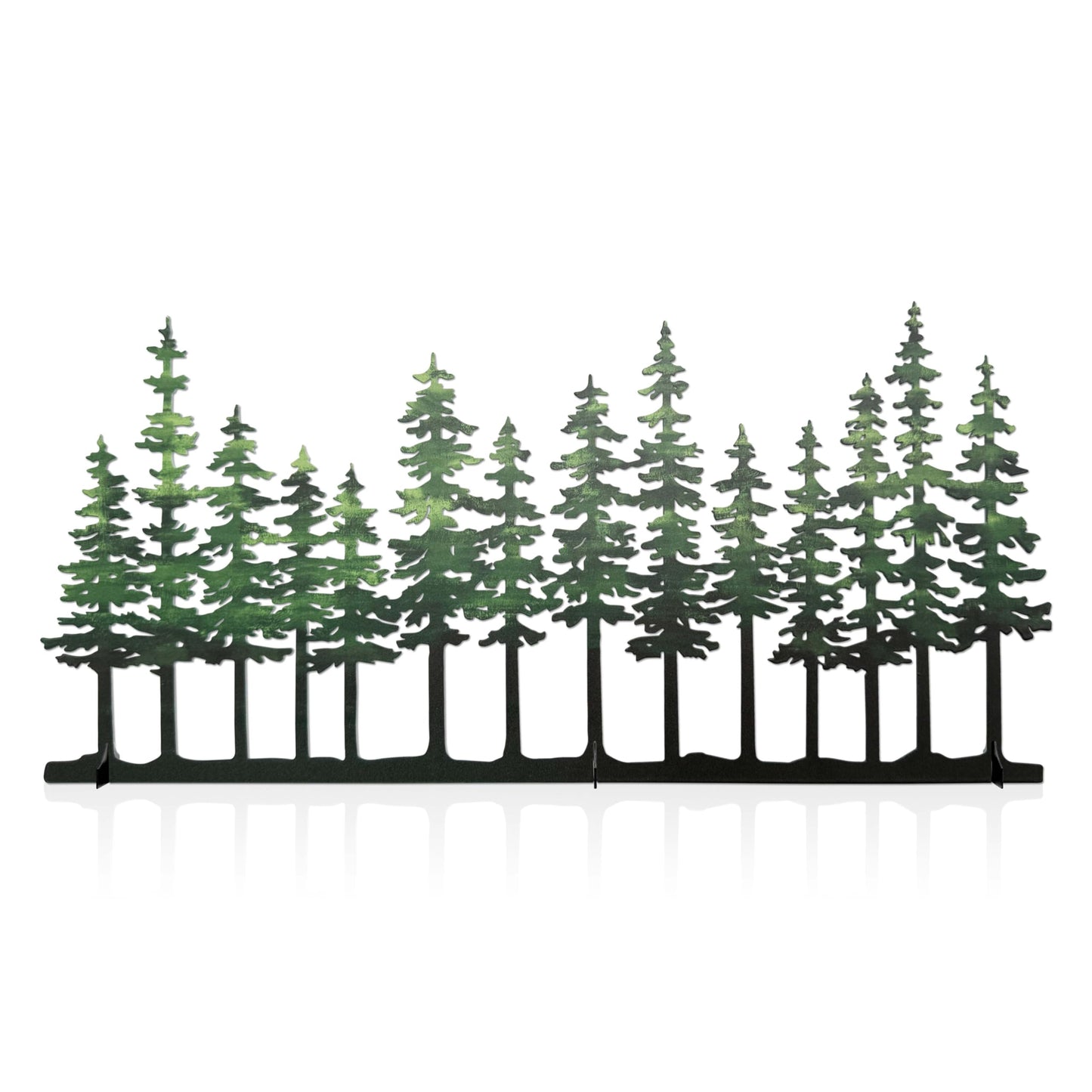 Metal Pine Tree Decor, Cabin Forest Tree and Nature Rustic Tabletop Decor, Mantel Centerpieces Shelf Decorations, Housewarming Gifts for Home Farmhouse Living Room Bedroom(Green)