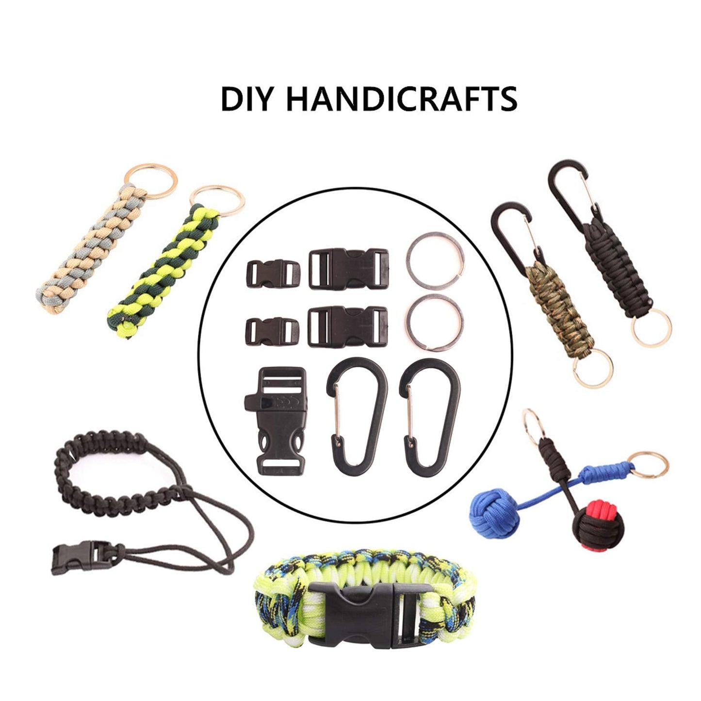 GeGeDa Paracord 550 Bracelets Kit 20 Feet Each Rope for Making Bracelets