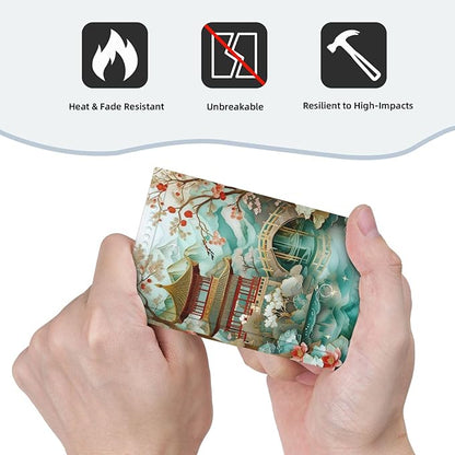 Asian Palace Traditional Bridge Cherry Blossoms Light Switch Covers No Device Wall Plate 1 Gang Decorative Blank Switchplate Electrical Faceplate for Country Living Bedroom Decor