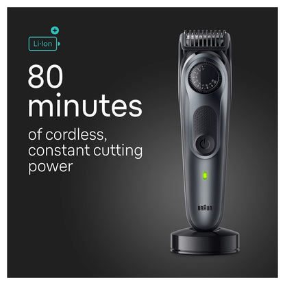 Braun All-in-One Style Kit Series 5 5470, 9-in-1 Trimmer for Men w/Beard Trimmer, Body Trimmer for Manscaping, Gillette Fusion5 ProGlide Razor, 40 Length Settings, Rechargeable Battery, Cordless