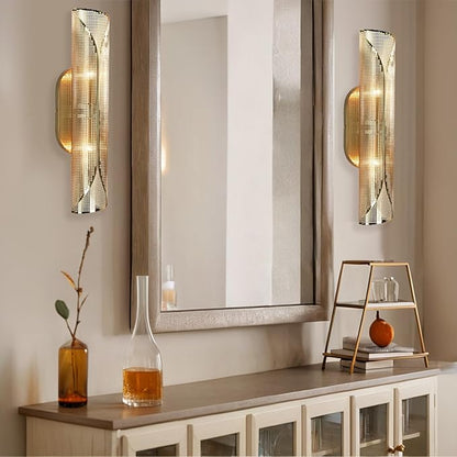 Modern Curved Sconce, Curved Metal Wall Light, Brushed Brass Vanity Light Beside/Over Mirror, Wall Sconce for Living Room, Bedroom