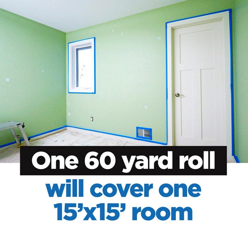 ScotchBlue Painter's Tape, 0.94" Width x 60 Yards, 8 Rolls, Blue, Multi-Surface, Indoor/Outdoor, 45% Renewable Resources, No Residue, DIY, Glass, Wood, 0.94 inches, Made in USA or Imported