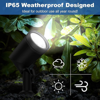 ZYAN Outdoor Waterproof IP65 Landscape Spotlights, Powered Supply Yard Garden Spot Lights for Outside Plant Tree, Landscape Lighting for Path, Patio, Walkway-8 Pack