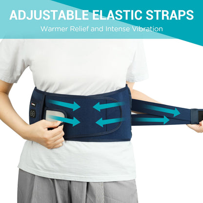 Comfytemp Cordless Heating Pad with Massager for Back Pain Relief, Portable Lower Back Massager FSA Eligible HSA Rechargeable, Birthday Gifts for Women Men Mom Dad Seniors Christmas 3 Heat 30 Auto-Off