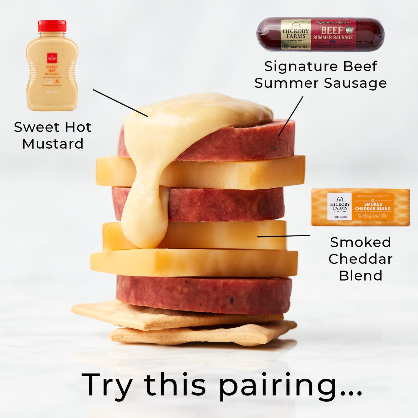 Hickory Farms Signature Beef Meat and Cheese Gift Basket (Extra Large) - Box Set | Charcuterie Board Food | Summer Sausage | Father's Day | Mother's Day | Easter | Christmas | Holiday | Housewarming | Gourmet | Sympathy | Care Package