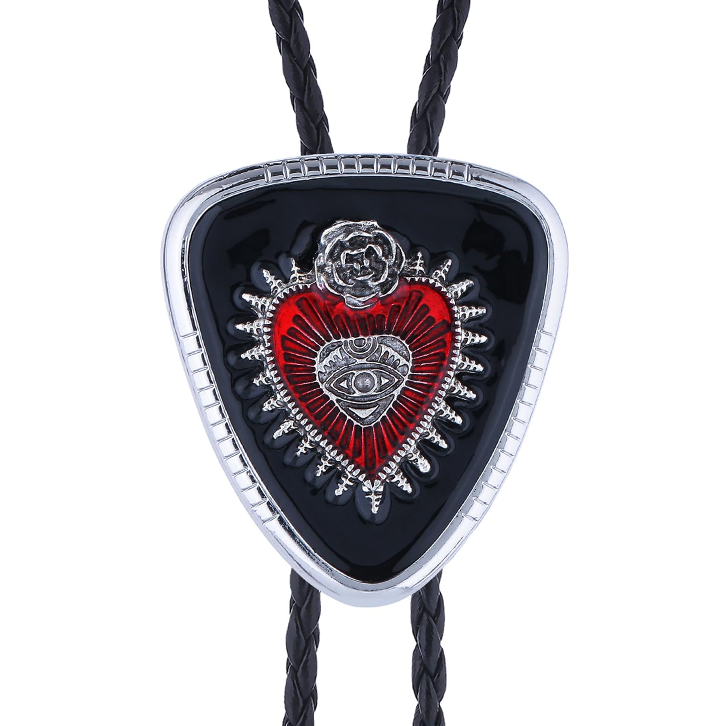 GelConnie Bolo Tie Black Vincent Vega Bolo Tie for Men Women Goth Cowboy String Ties Western Bolero Ties Men