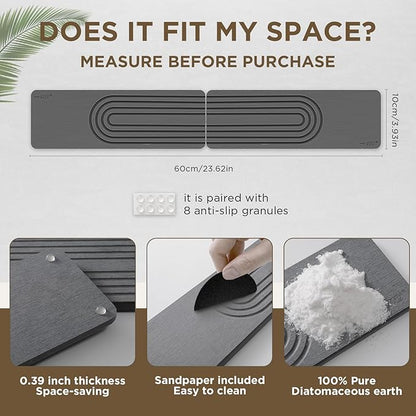 Faucet Mat for Kitchen Sink, Diatomite Stone Drying Sink Protectors, Bathroom