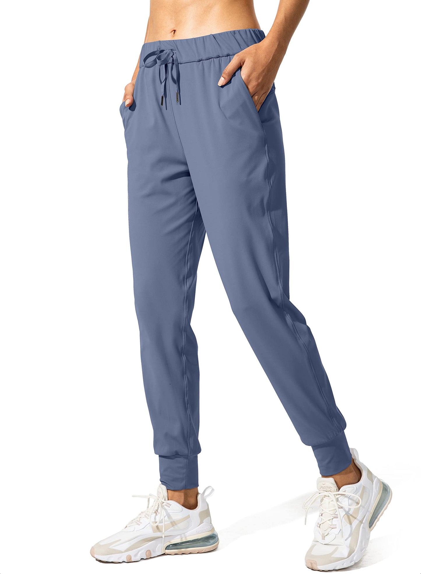 SANTINY Women's Joggers Pants Pockets Drawstring Running Sweatpants for Women Lounge Workout Jogging(Slate Blue_S)