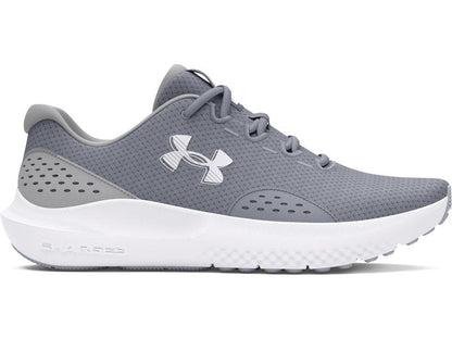 Under Armour UA Charged Surge 4 Men’s Running Shoe, Steel Mod Gray White, 13.5