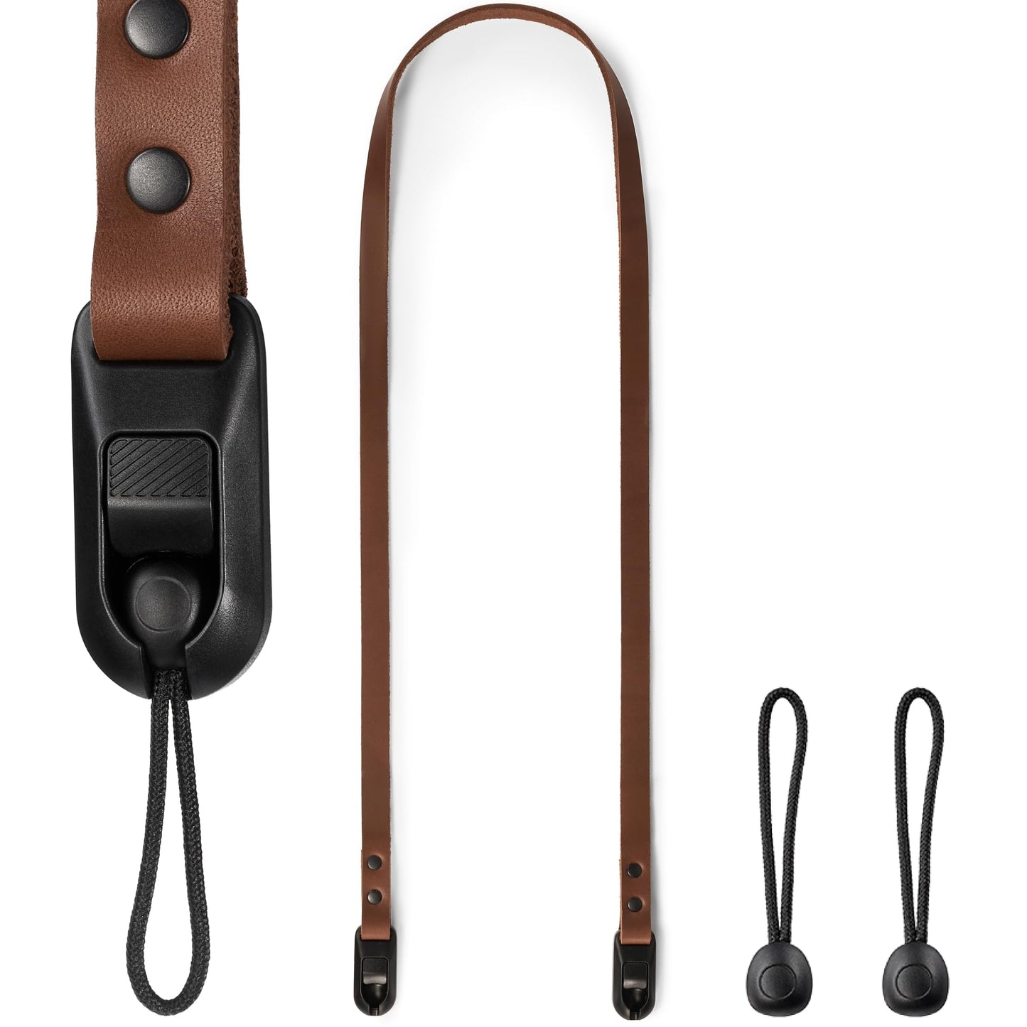 C Coiro Slim Leather Camera Strap with Quick Release, Neck Adjustable Camera Shoulder Strap SLR Compatible with All Camera Brands, Classic/Brown