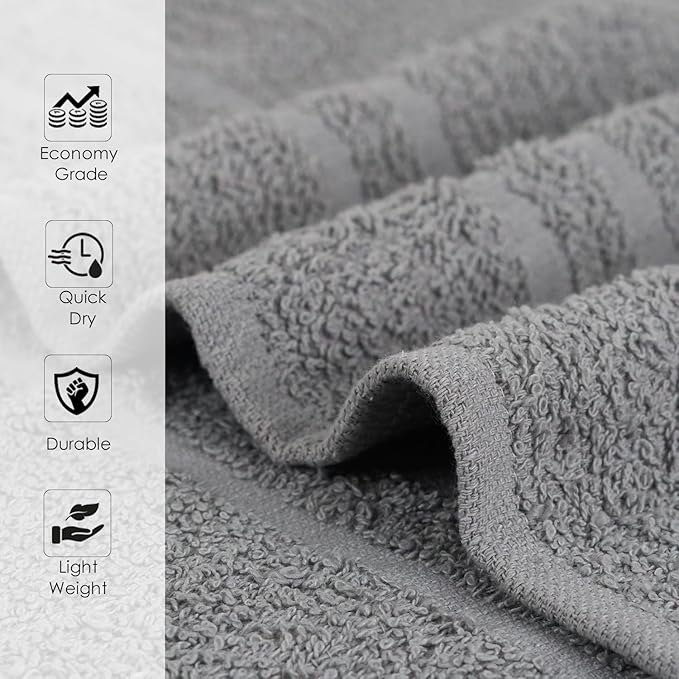 Hand Towels - Pack of 40, 16 x 27 Inches, 100% Cotton, Highly Absorbable