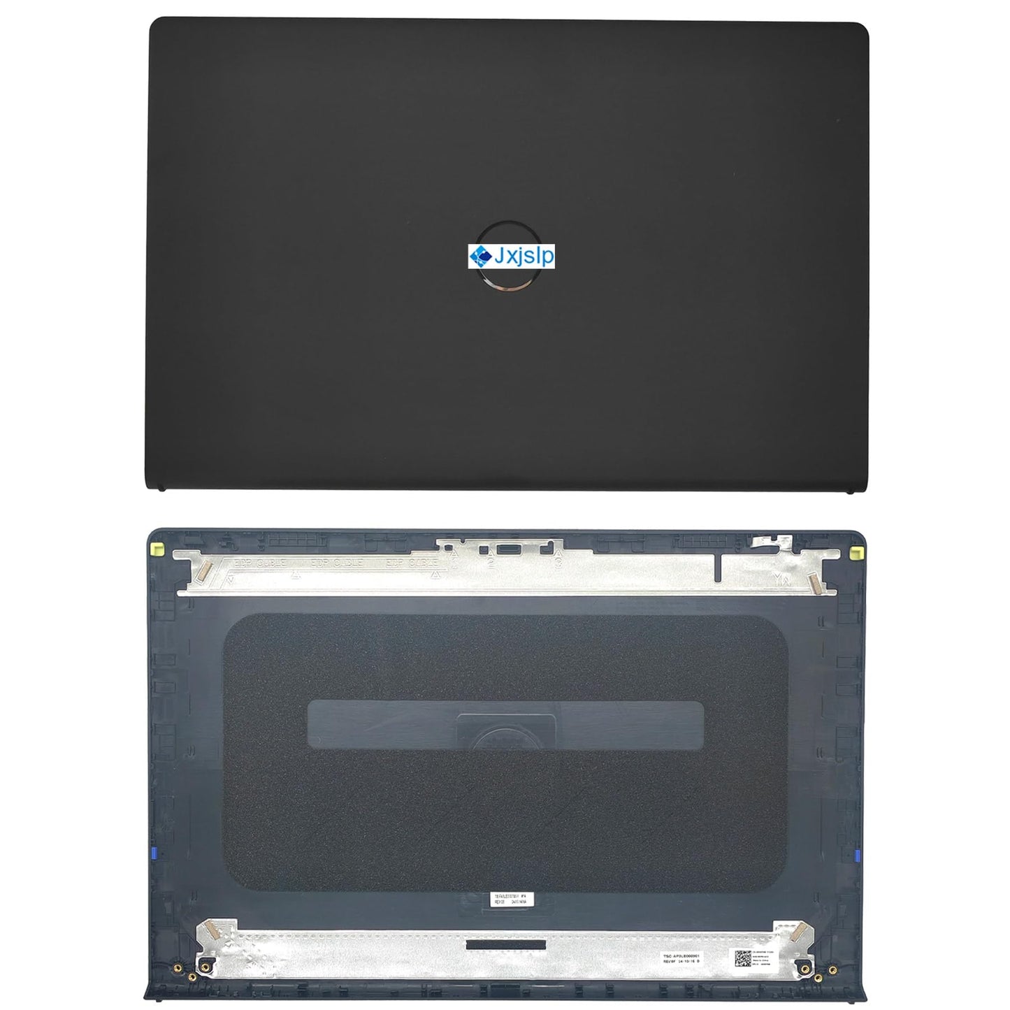 Jxjslp Replacement LCD Back Cover Top Case Lid Front Bezel Frame with Hinges for DELL Inspiron 15 3510 3511 3515 Series Laptop 0WPN8 00WPN8 9WC73 09WC73 AP3LE000901 Black