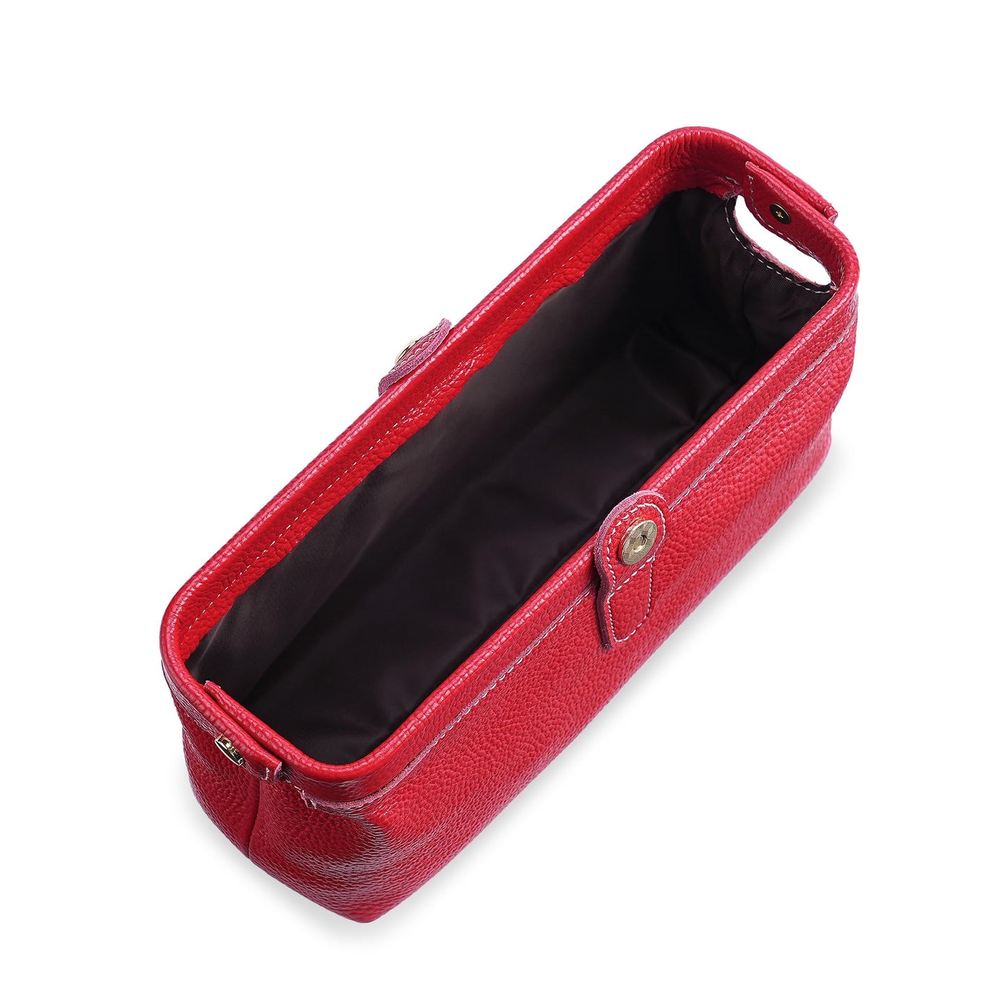 shuainiu Travel leather makeup bag, waterproof mini makeup box, small travel storage bag