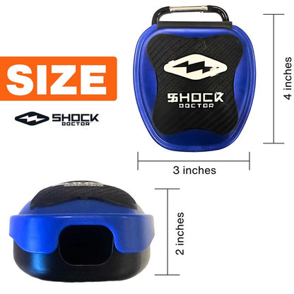 Shock Doctor Mouth Guard Case, Ventilated, Universal Storage for Mouthguard, Adult & Youth Sizes
