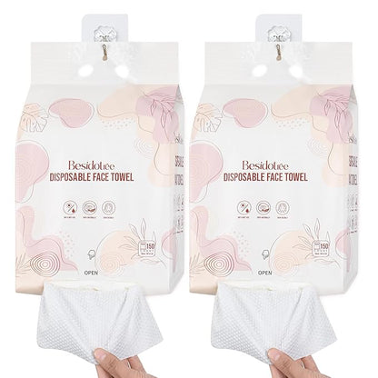 Disposable Towels for Face Hang Over the Door or on Wall, 300 ct, 2 Pack