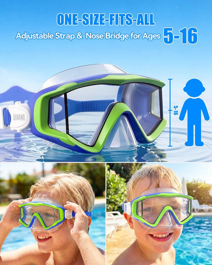 Aegend Swim Goggles for Adults Kids - 220°Wide View Anti-Fog Goggles with Mesh Bag for Indoor Outdoor Pool Beach Swimmming