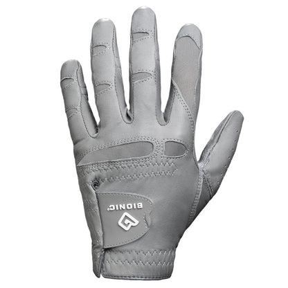 Bionic Men's StableGrip with NaturalFit 2.0 Golf Glove with Dual Expansion Thumb for Best Fit - Premium Cabretta Leather… (Gray, XXX-Large, Right)