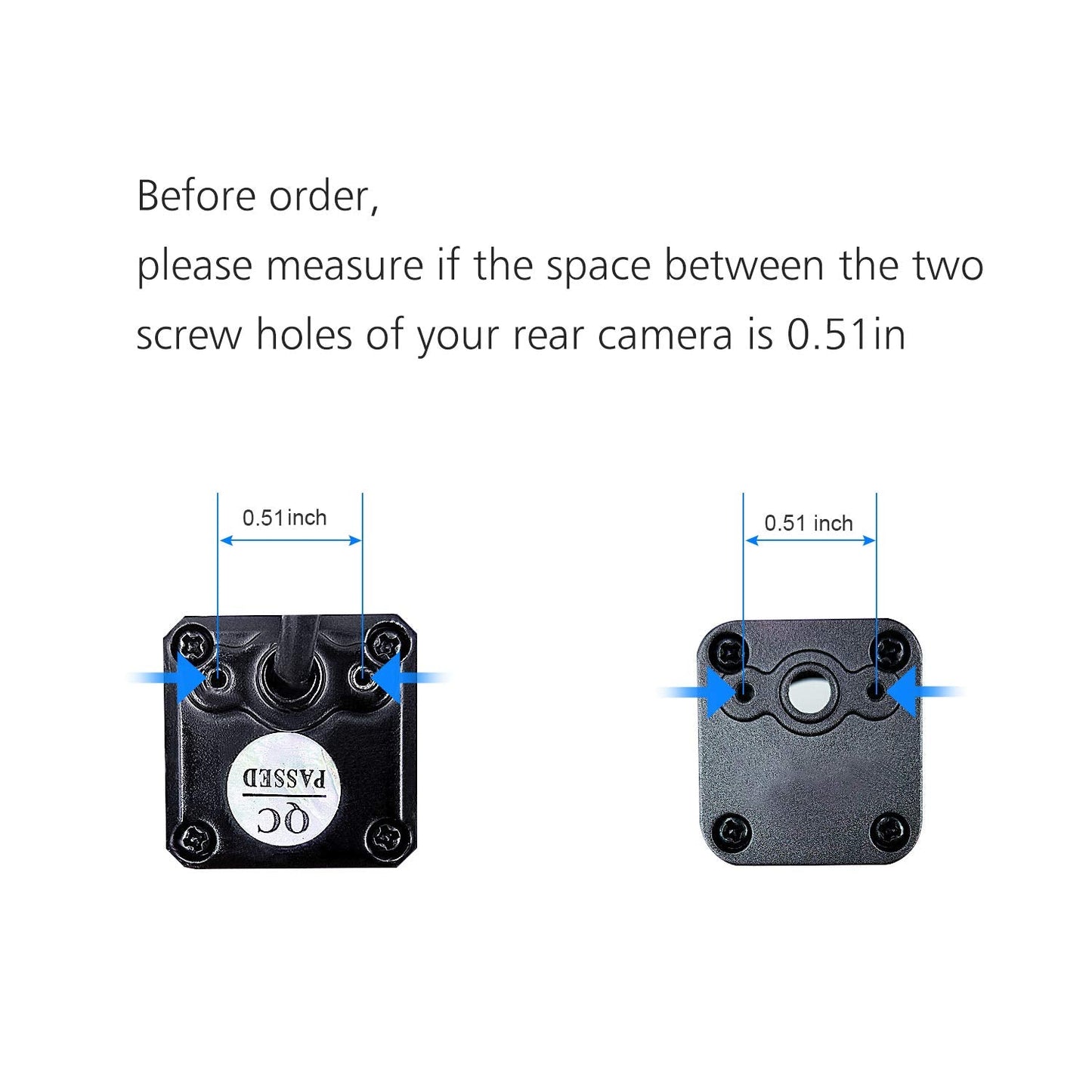 Universal Car Rear View Camera License Plate Bracket,Upgraded Full Stainless Steel Backup Camera Mount Dash Cam Mirror Cam Accessory Rear Camera Mount,Only Installation Holder for Back Up Camera