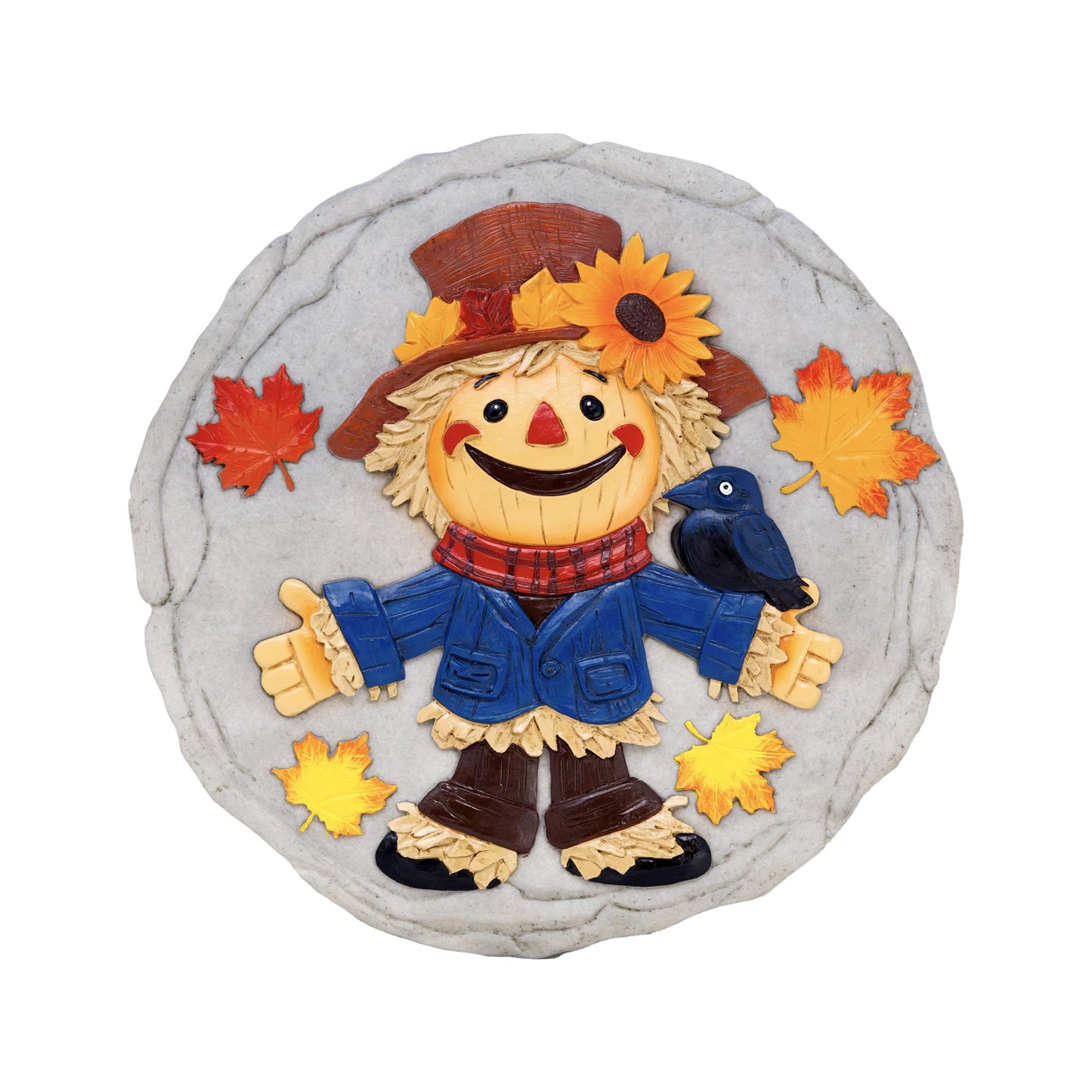 Spoontiques Scarecrow Stepping Stone - Garden Décor - Decorative Stone for Patio Home Lawn and Yard
