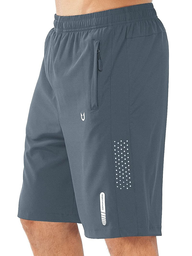 NORTHYARD Men's Athletic Running Shorts Quick Dry Workout Shorts 7"/ 5"/ 9" Lightweight Sports Gym Basketball Tennis Hiking Exercise COOLGREY-9inch 3XL