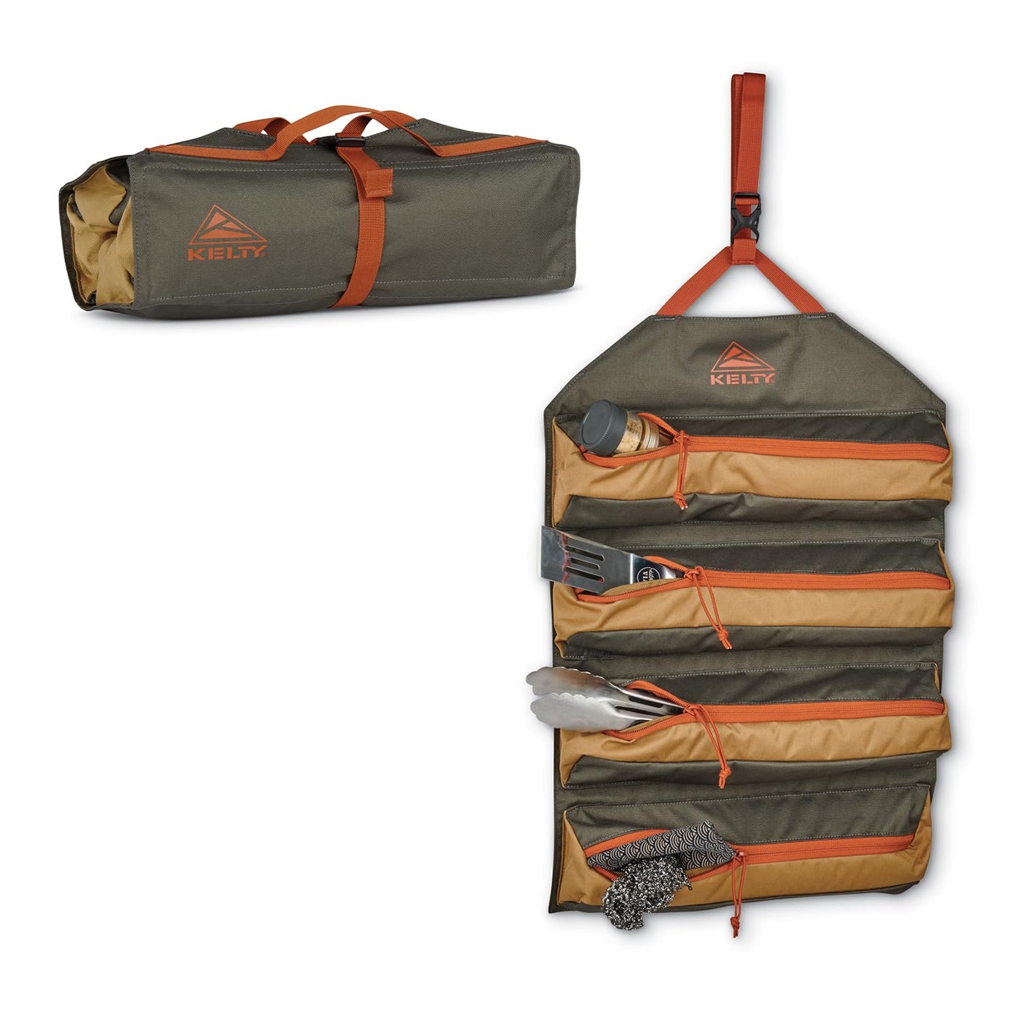 Kelty Chef Roll – Kitchen Basics Organization Kit for Cooking Tools, Knives, Deep Zippered Pockets, Rollup Storage