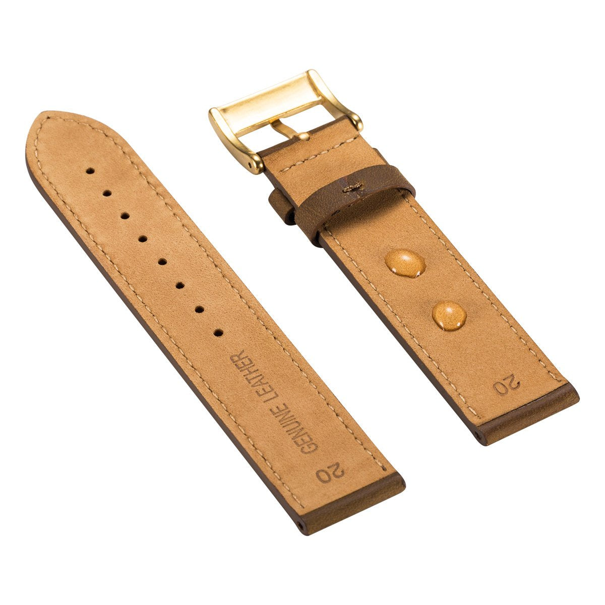 Deeplus for Apple Watch Band Leather 46mm 45mm 44mm 42mm, Handmade Carved Bump Genuine Leather Replacement Strap for iWatch Series 10 9 8 7 6 5 SE, Retro Brown