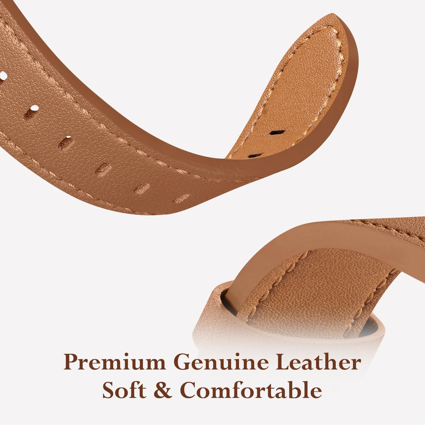 GEAK Leather Band Compatible with Samsung Galaxy Watch 7 Band 6 5 4 FE 40mm 44mm, Watch 6 Classic/5 pro/Active 2, 20mm Dressy Replacement Strap with X-Shape Design for Samsung Watch Bands Women