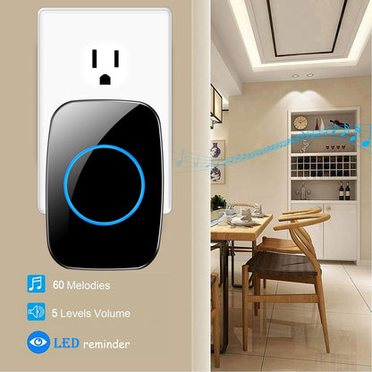 Door Chime When Door Opens, FullHouse Door Sensor Wireless Entry Alarm with 1000ft Range, 60 Chimes and 5 Volume Levels for Business/Store/Home/Office