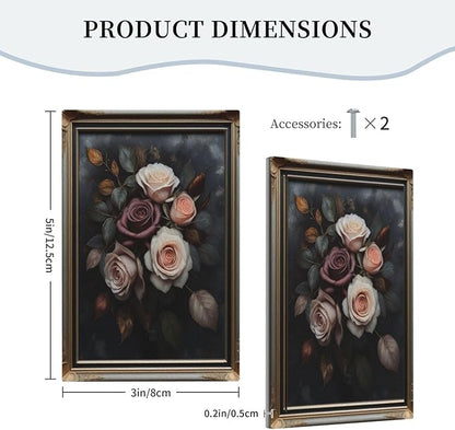 Decorative Art Light Switch Covers Elegant Rose Bouquet Art 1 Gang No Device Blank Switchplate Electrical Faceplate for Home Decor