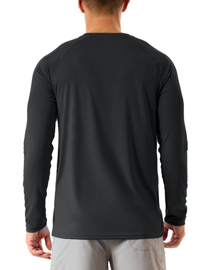 KINSWT Men's Sun Protection Shirts UPF 50+ Long Sleeve Swim Shirts UV SPF Quick Dry Lightweight Rash Guard