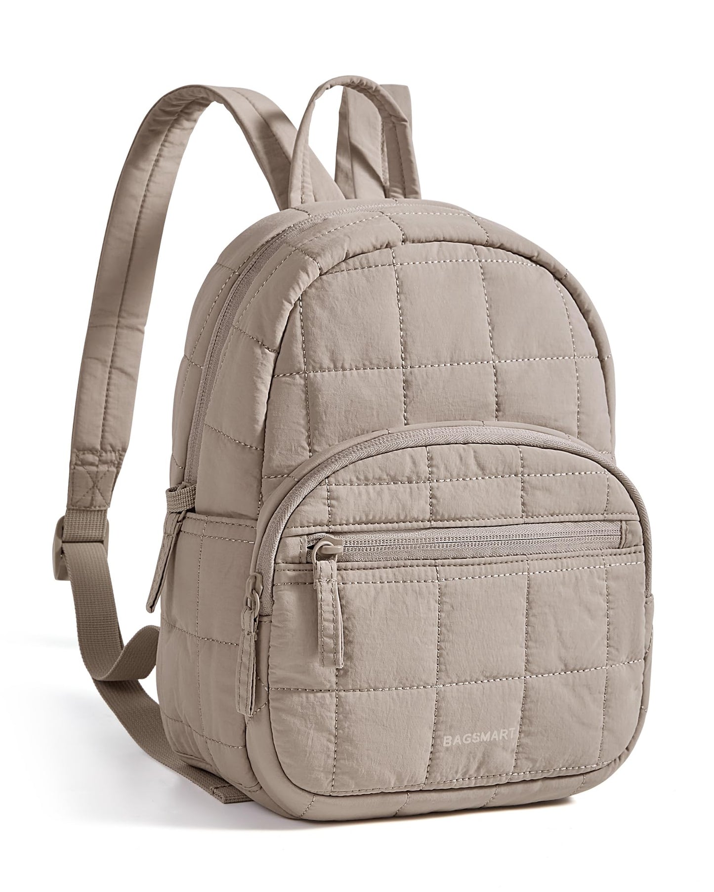 BAGSMART College Laptop Backpack, Mini Backpack for Women, Lightweight Small Backpack Purse, Bookbag for Work College, Water Resistant, Camel