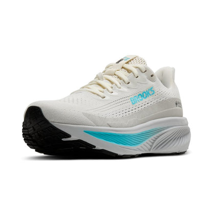 Brooks Women’s Ghost 17 GTX Waterproof Supportive Running & Walking Shoe - Coconut/Oyster/Blue - 9 Medium
