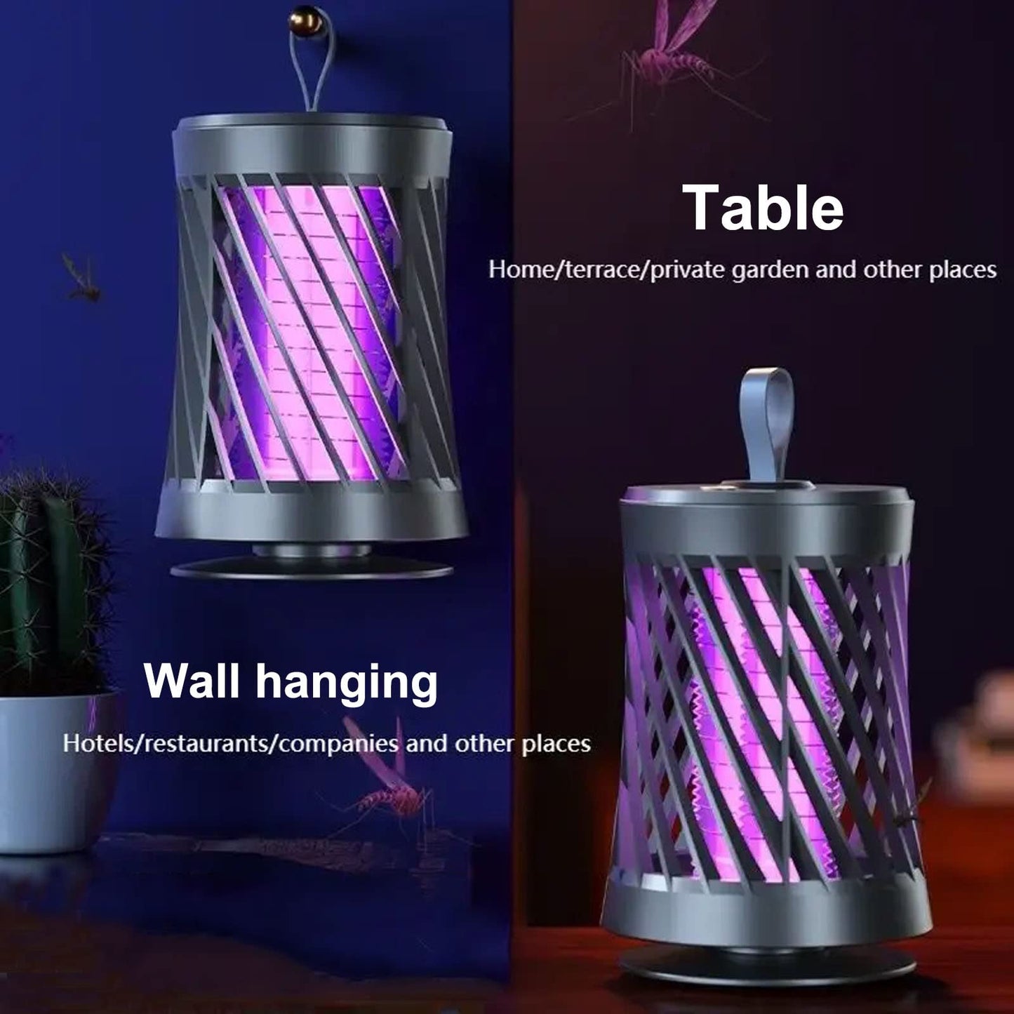 Bug Zapper Indoor, Electric Indoor Bug Zapper Outdoor, 2 in 1 Mosquito Zapper, Powerful Fly Zapper with Purple Lights for Home, Garden, Patio