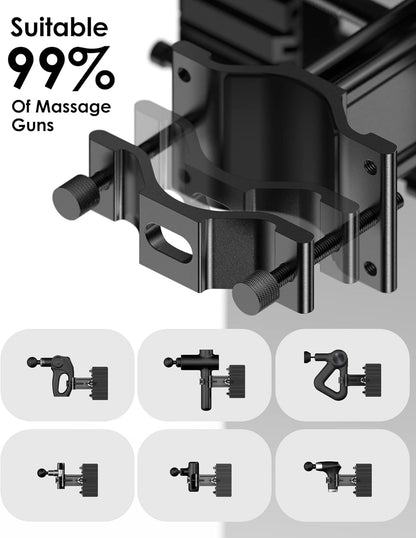 Self Massage Gun Holder PRO for Back, Muscle Hands Free Percussion, Compatible with Most Massage Gun, Design for Hard-to-Reach Area Holder ONLY