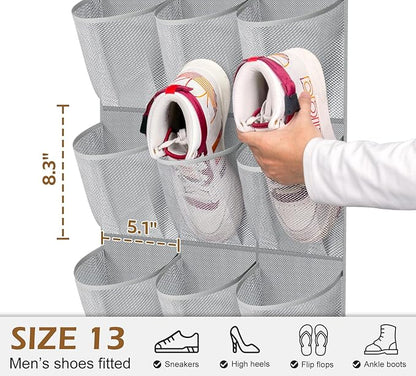 MISSLO 30 Large Pockets Dual Sided Hanging Shoe Organizer