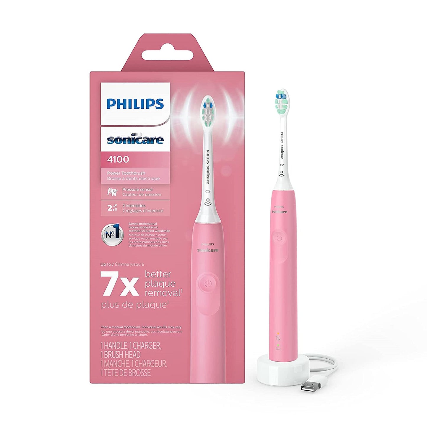 Philips Sonicare ProtectiveClean 4100 Rechargeable Electric Power Toothbrush, Black, HX6810/50