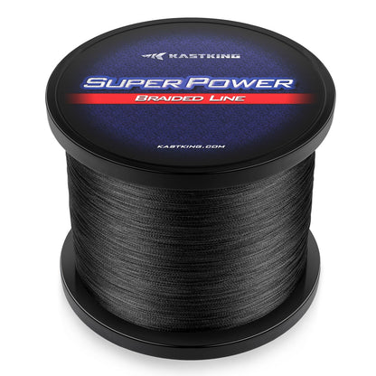 KastKing Superpower Braided Fishing Line, Black, 65LB, 150 Yds