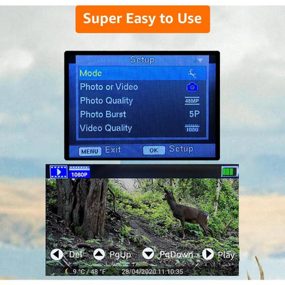 GardePro A3S Trail Camera (Non-Cellular, Non-WiFi), Enhanced Low-Light Performance, 64MP Photo & 1296P HD Video, 0.1s Trigger, 100ft No-Glow Night Vision, Motion Activated Wildlife Camera