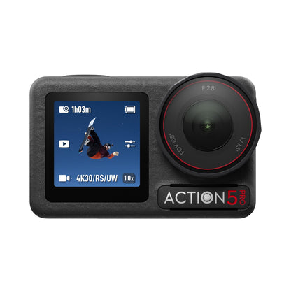 DJI Osmo Action 5 Pro Essential Combo - Action Camera Waterproof with 4K UHD Video, 1/1.3" Sensor, Dual Screens, Stabilization, for Vlogging, Sports & Travel + 32GB Card & 50 Piece Accessory Kit