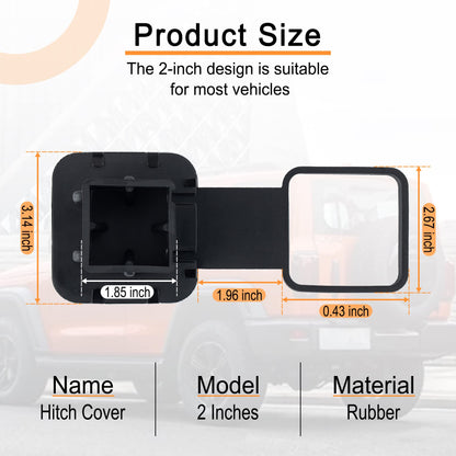 SINGARO 2 Inch Universal Flag Tow Hitch Covers, Trailer Hitch Cover Tube Plug Insert, Car Exterior Accessories, Receiver Tube Hitch Plug（2PCS American Flag）