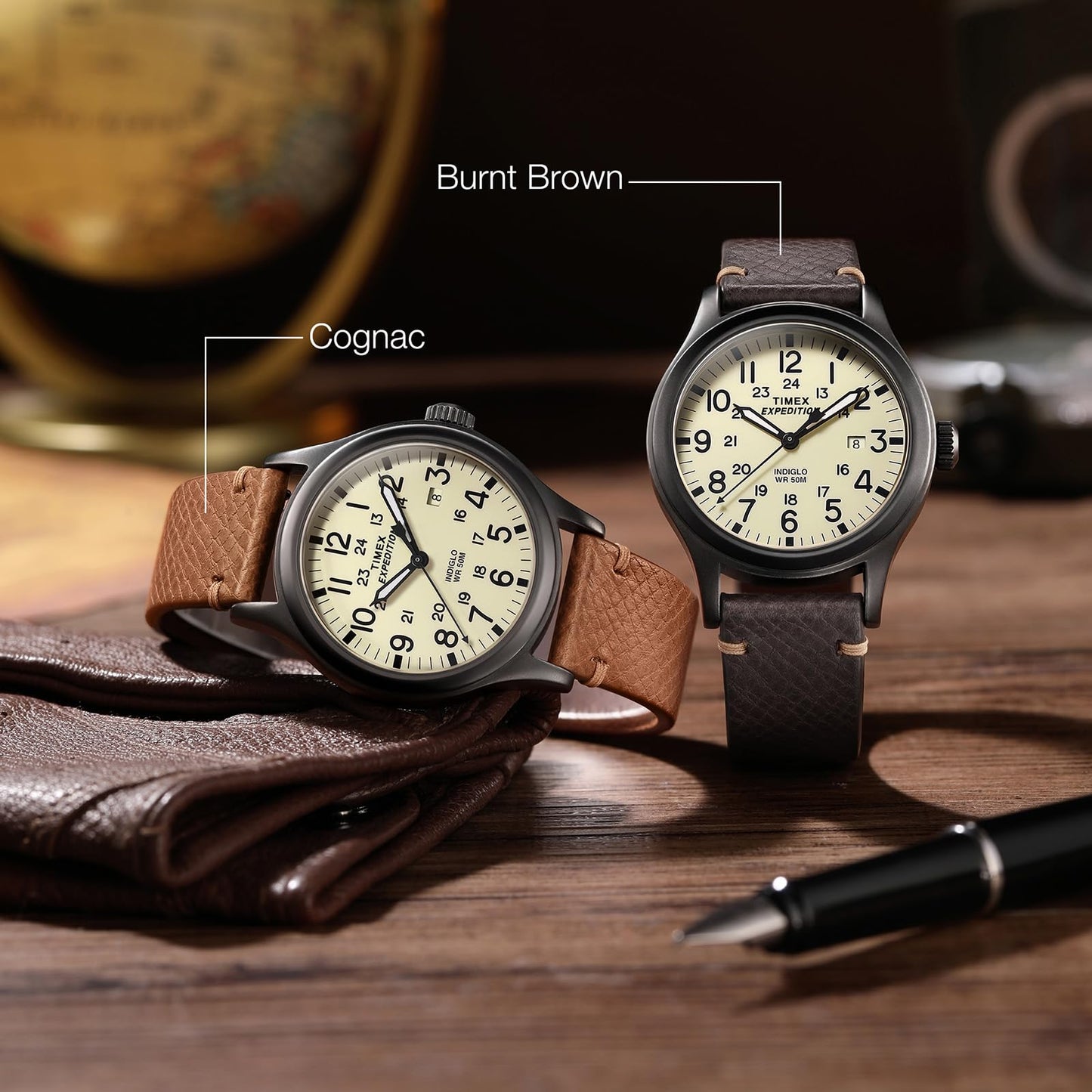 Getalia Italian Leather Watch Band | Tuscany Vegetable-Tanned Full Grain Calfskin Palm Grain Strap for Men & Women | Quick Release | Folding Clasp | 18 19 20 21mm 22 (Burnt Brown: Width-21mm)