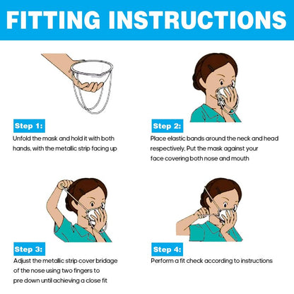 NIOSH Approved N95 Mask Particulate Respirators, Pack of 20 N95 Face Masks, Individually Wrapped, Universal Fit